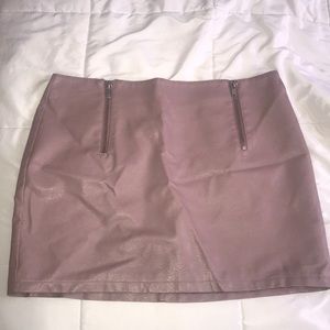 Purple leather Skirt